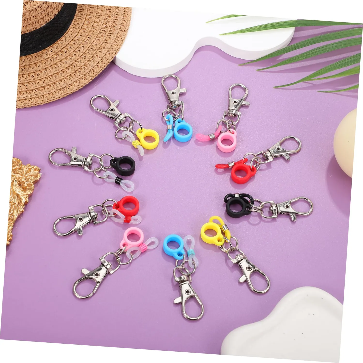 Angoily portapenne clip silicone per badge 10 pezzi antiscivolo