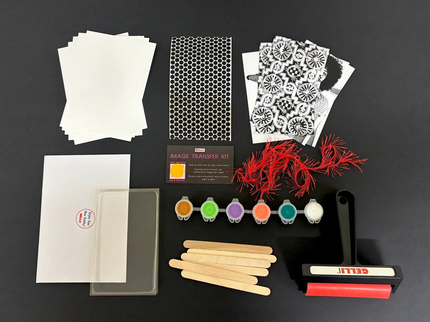 Gelli Arts Image Transfer kit stampa gel con piastra e video