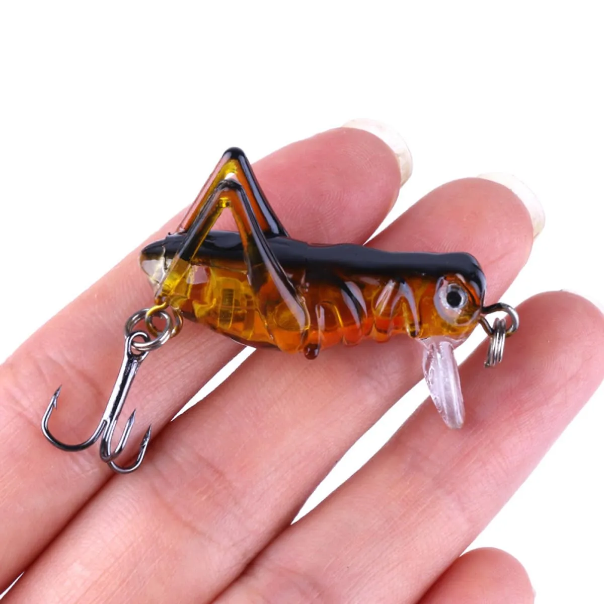 Angoily Esche Pesca Cavalletta 5 Pezzi Plastica Assortite