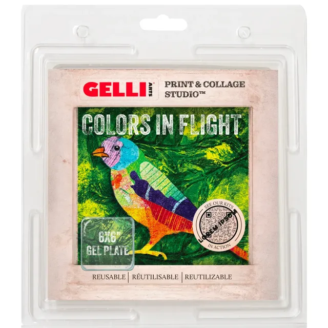 Gelli Arts Colors in Flight set collage piastra 6x6