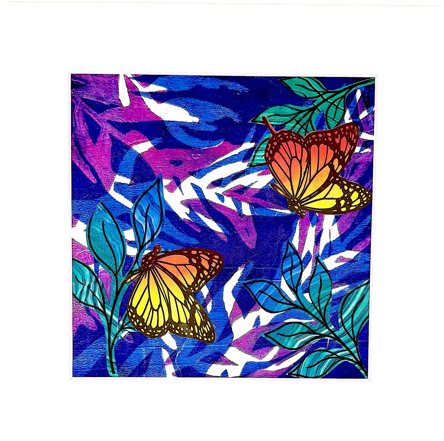 Gelli Arts Wings In Flight set collage farfalle 15x15