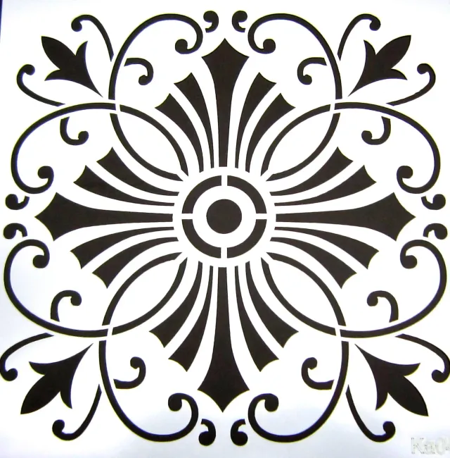 Deco Foam KA049 stencil decorativo 25x25 cm riutilizzabile