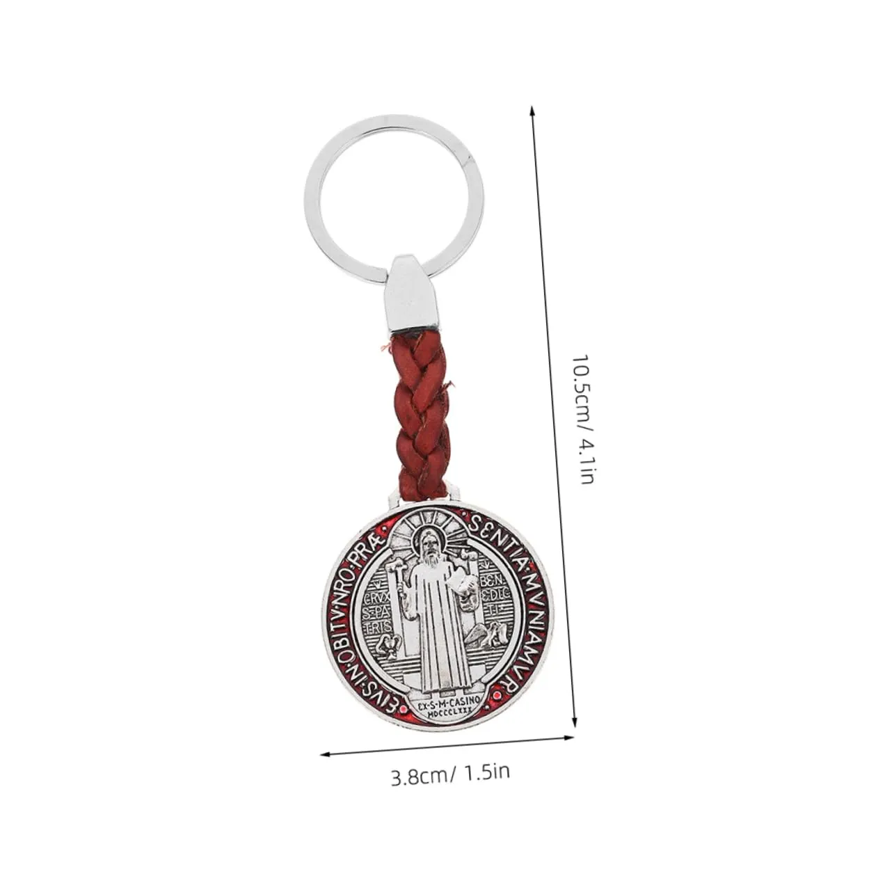 Angoily portachiavi metallo San Benedetto 2 pezzi rosso retrò