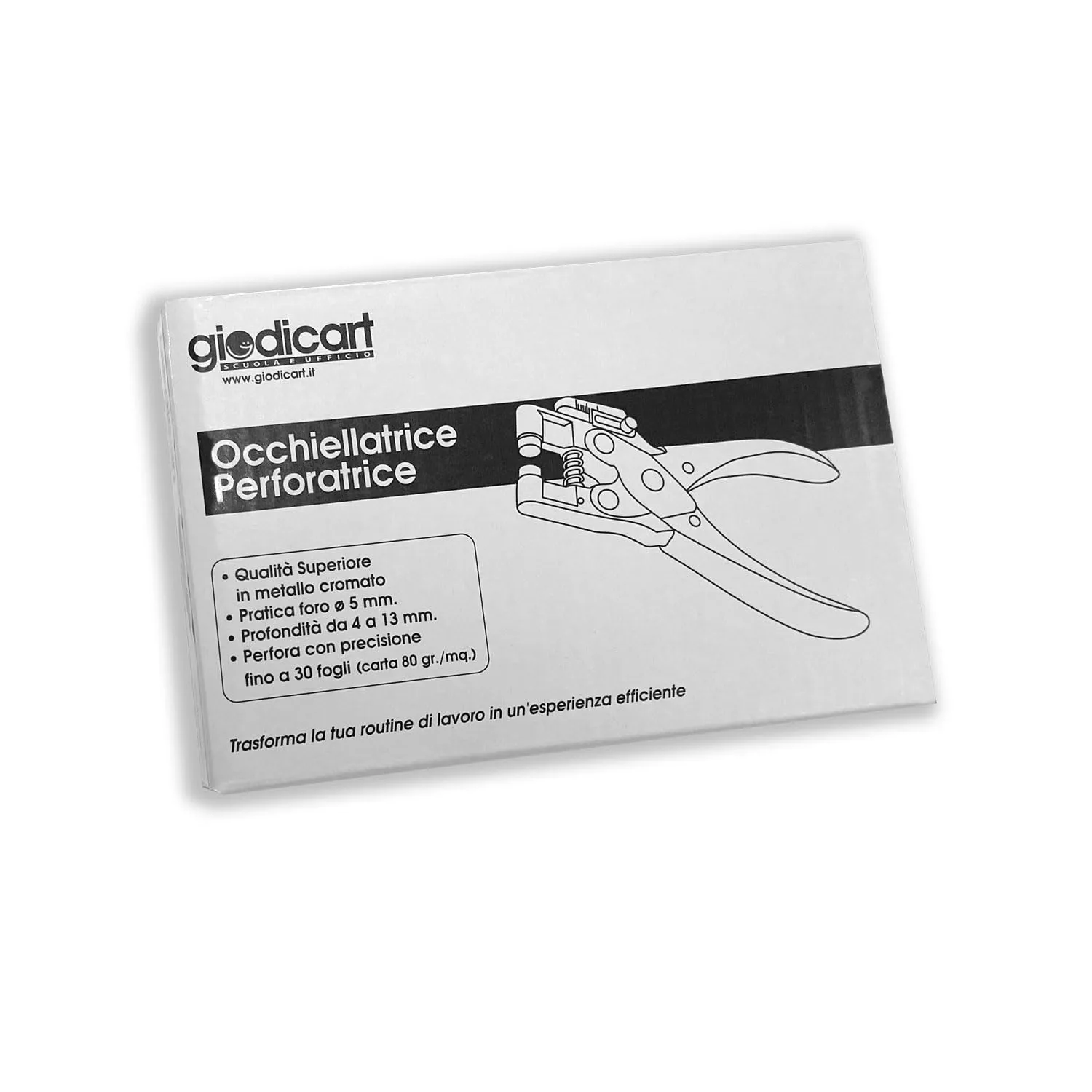 GIODICART occhiellatrice a pinza in metallo cromato