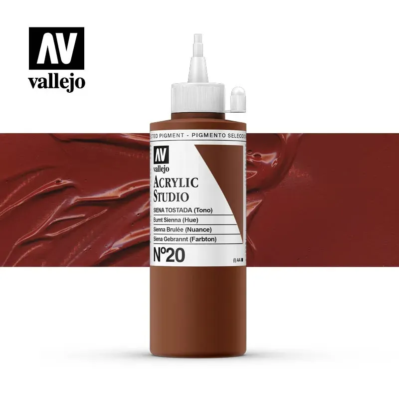 Vallejo Acrylic Studio 20 colore acrilico 200 ml coprente
