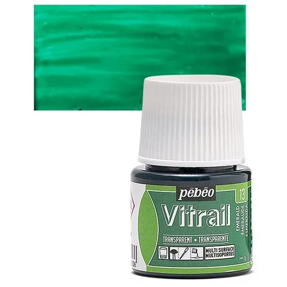 Pebeo Vitrail 13 Emerald smalto vetro 45 ml lucido