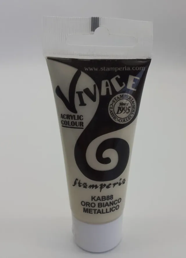 Stamperia colore acrilico metallizzato bianco 60ml