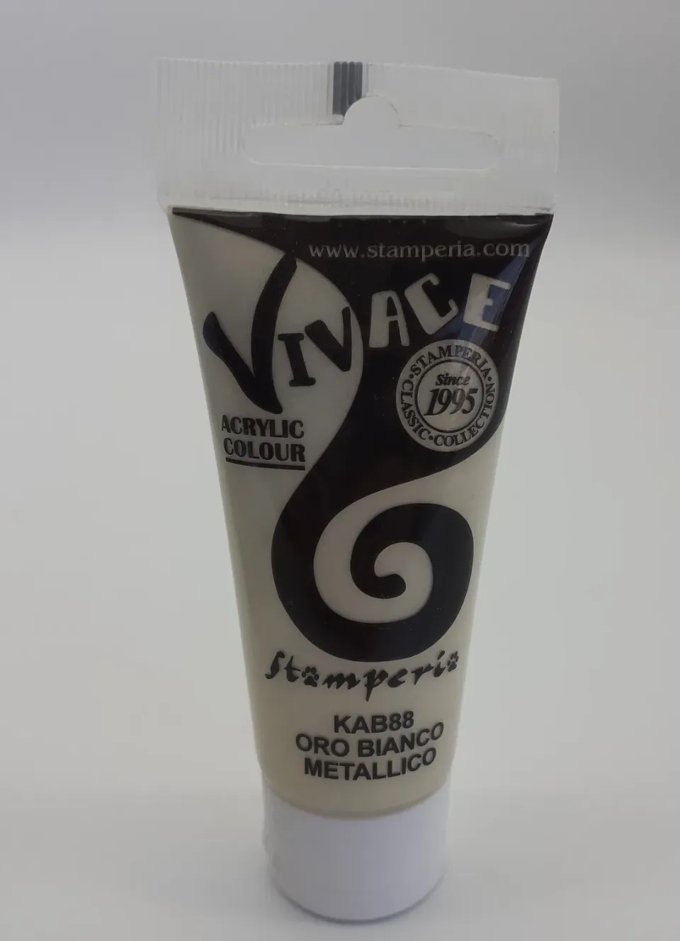Stamperia colore acrilico metallizzato bianco 60ml
