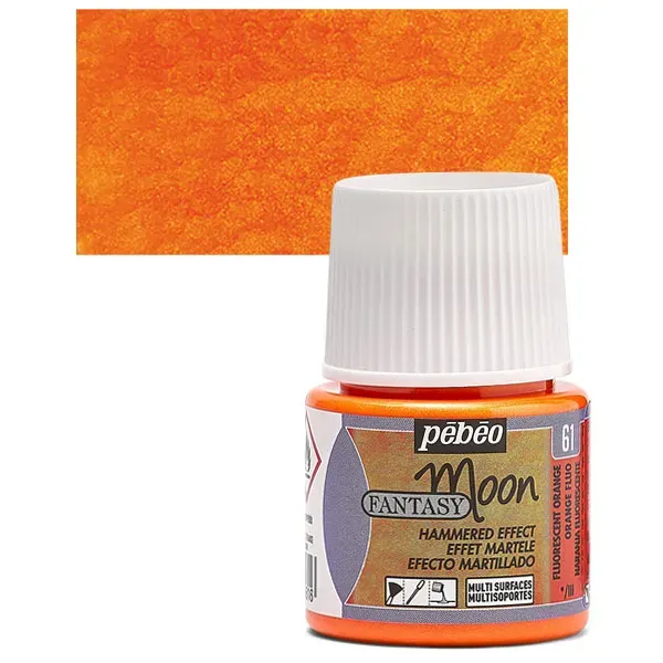 Pebeo Fantasy Moon 61 Smalto Arancio Fluo 45 ml