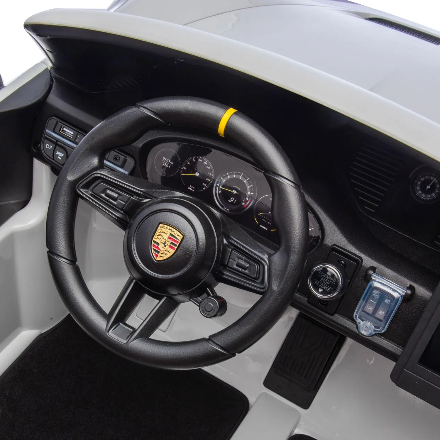 Porsche 911 GT3 auto elettrica bambini bianco 2x35W