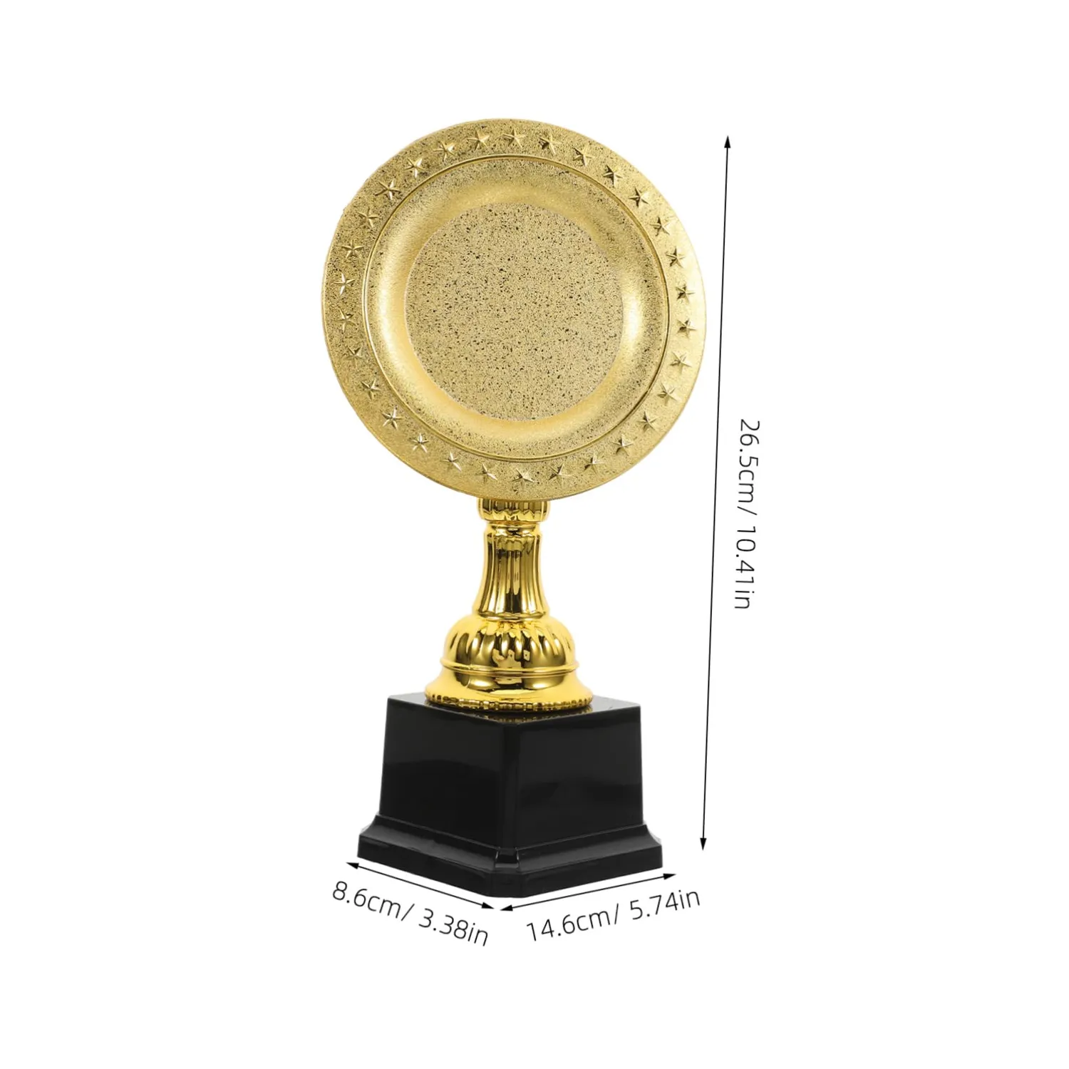 Angoily Coppa Trofeo Oro Plastica 26,5 cm Feste Scuola