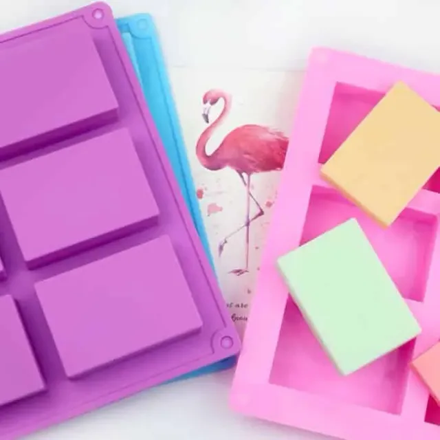 ArtSoap stampo rettangolare sapone 6 saponette silicone