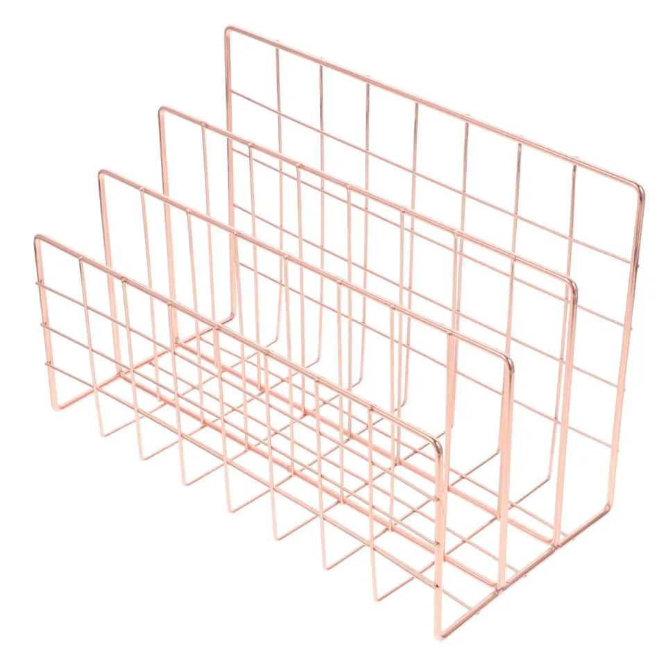 Angoily Portacorrispondenza Ferro Oro Rosa Organizer stabile