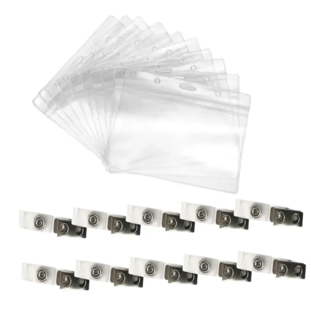 Angoily Porta Tessere Trasparente PVC Doppio Foro 20 Pezzi