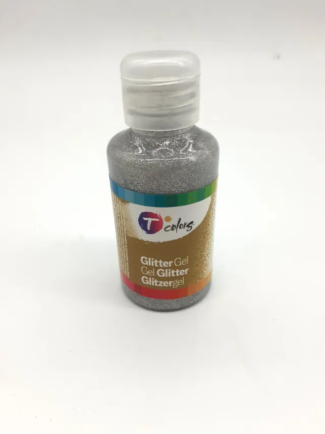Deco Foam 44585 gel glitter colla argento 125 ml