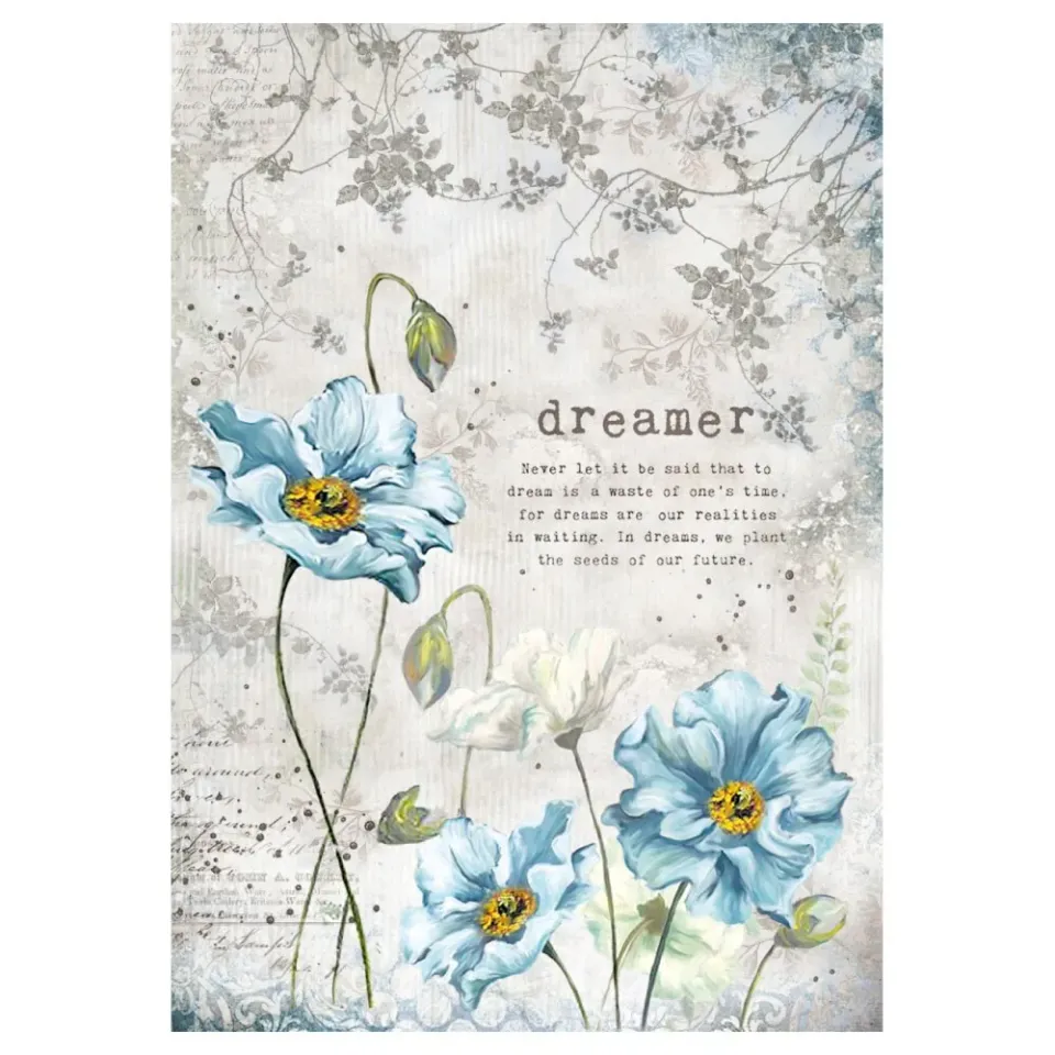 Deco Foam Dreamer carta riso decoupage A4 28gr
