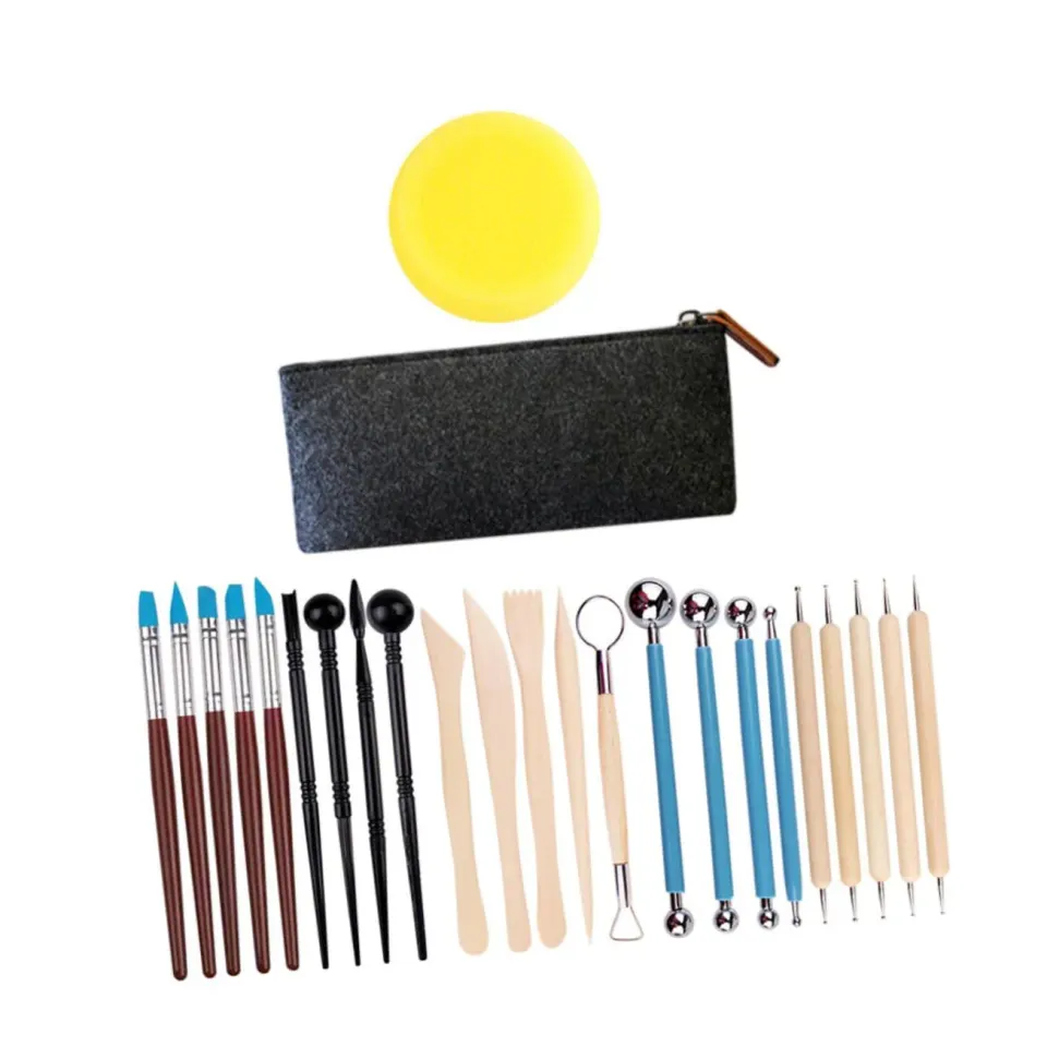 Angoily Set Scultura Argilla 25 Pezzi Modellazione