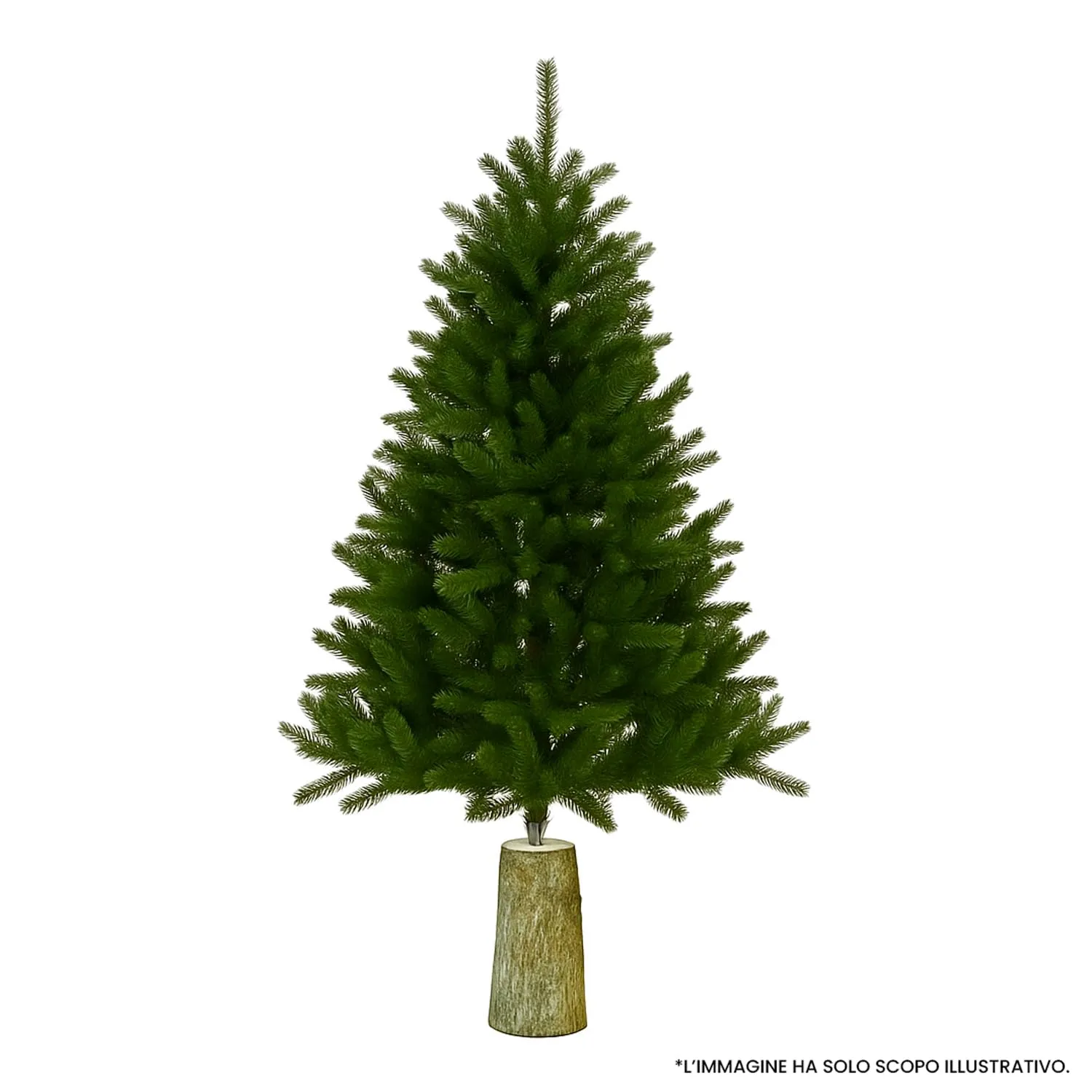 Giodicart Base Tronco albero di Natale in resina effetto legno