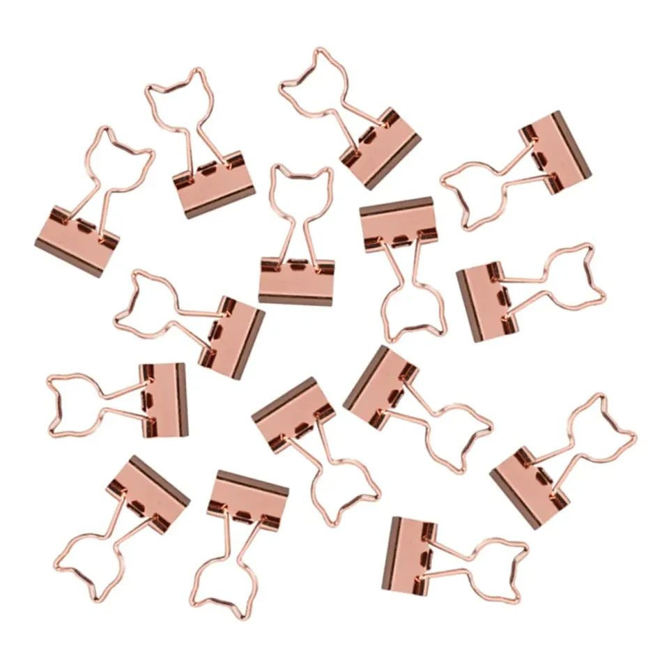 Angoily clip ufficio metallo colorate 4,0x2,0 cm 15 pezzi