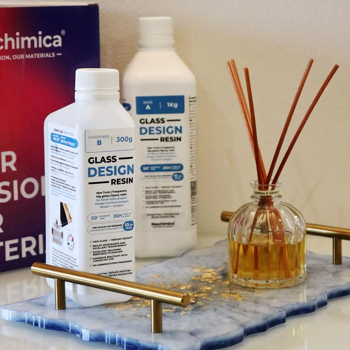 Reschimica Glass Design Resin resina epossidica 1,3 kg