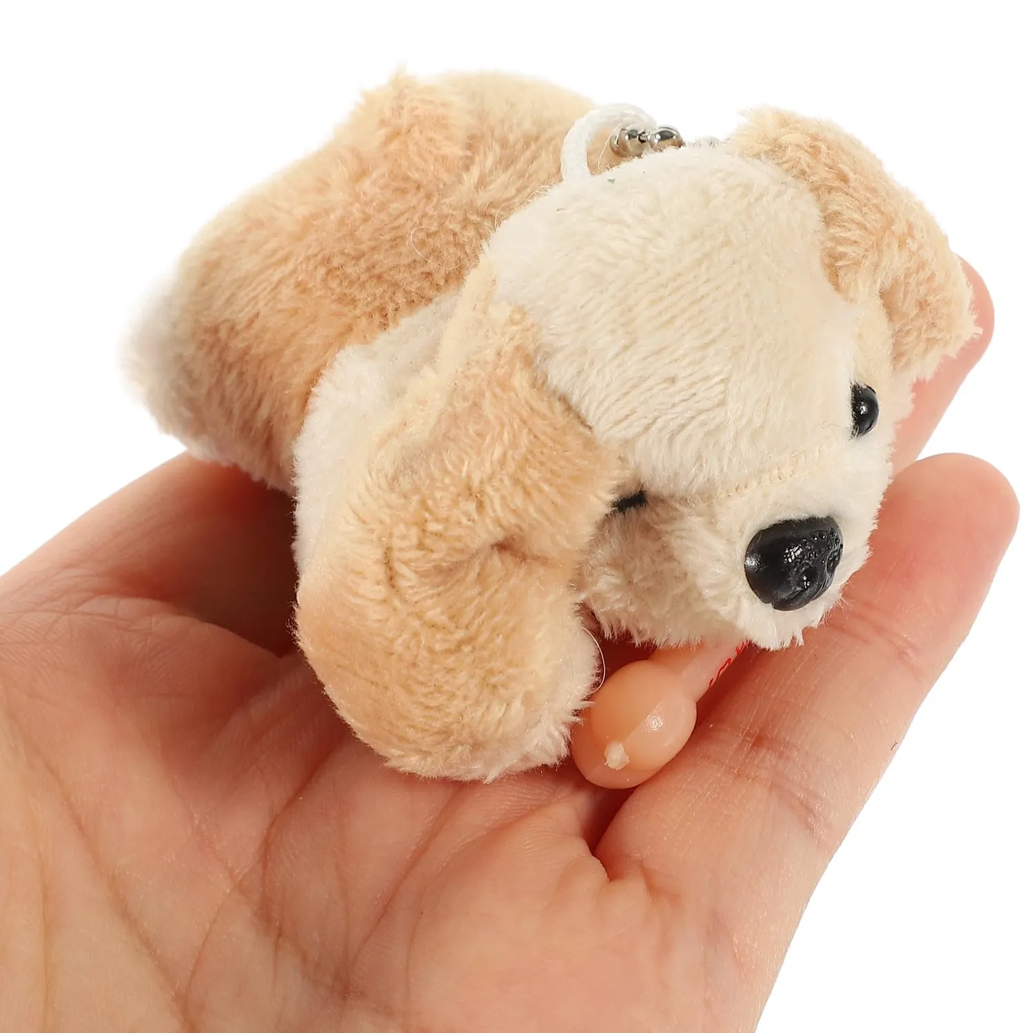 Angoily Portachiavi Peluche Cane Grigio Morbido 6,5 cm