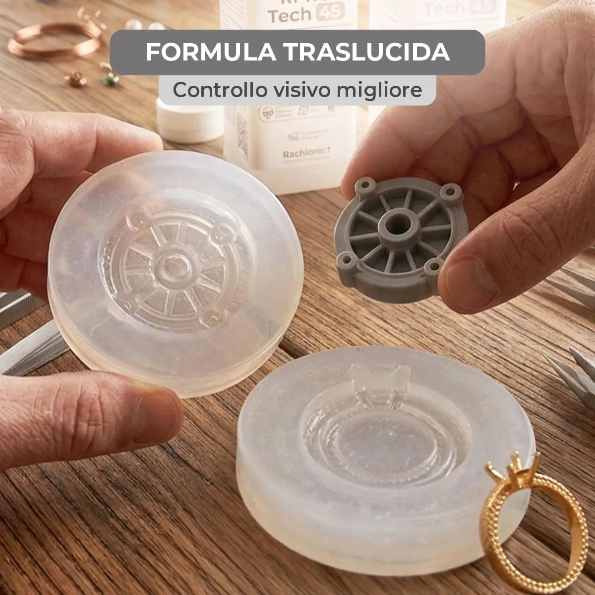 Reschimica R Pro Tech 45 gomma siliconica stampi 500 gr traslucida
