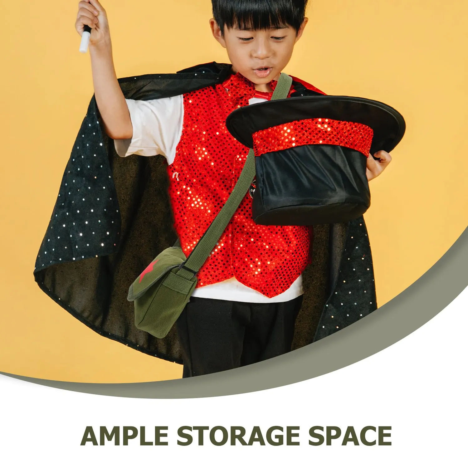 Angoily Borsa Tracolla Canvas Stella Verde 21,5 cm Ragazzi