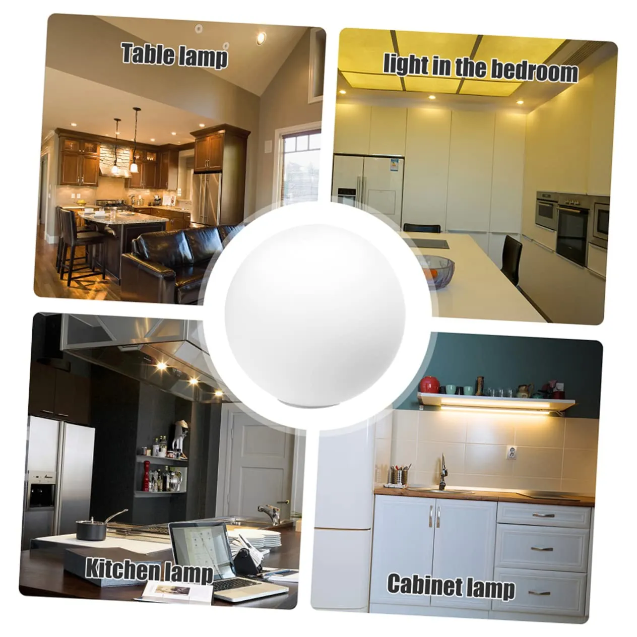 Angoily paralume globo bianco 8 cm acrilico G9
