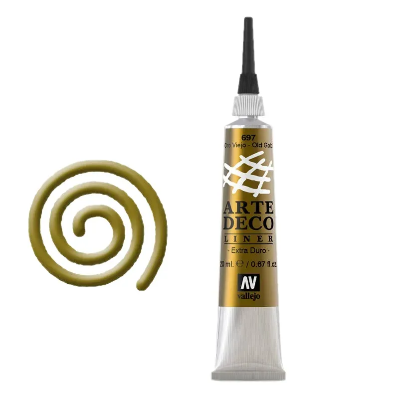 Vallejo Artedeco Liner 697 oro antico contorno 3D permanente