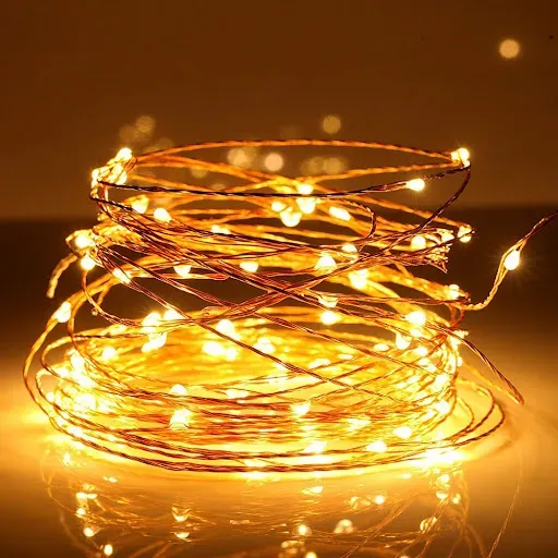 Deco Foam filo luci LED rame decorativo batteria