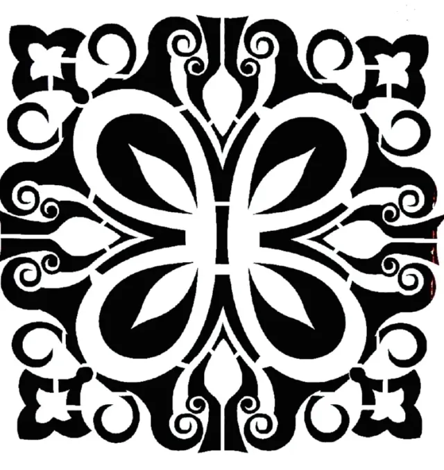 Deco Foam KA001 stencil 25x25 cm motivo floreale