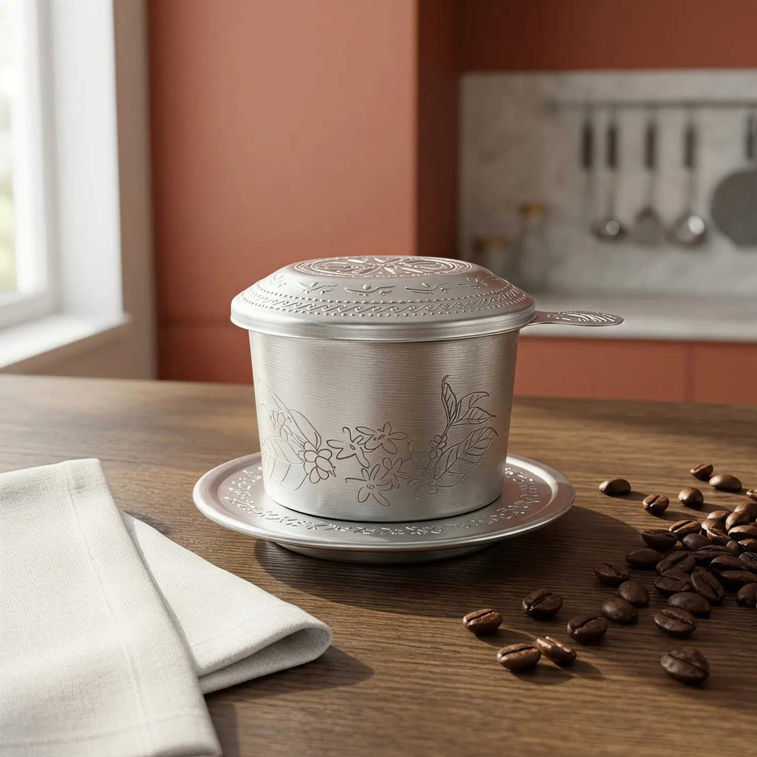 Angoily filtro caffè vietnamita acciaio inox portatile