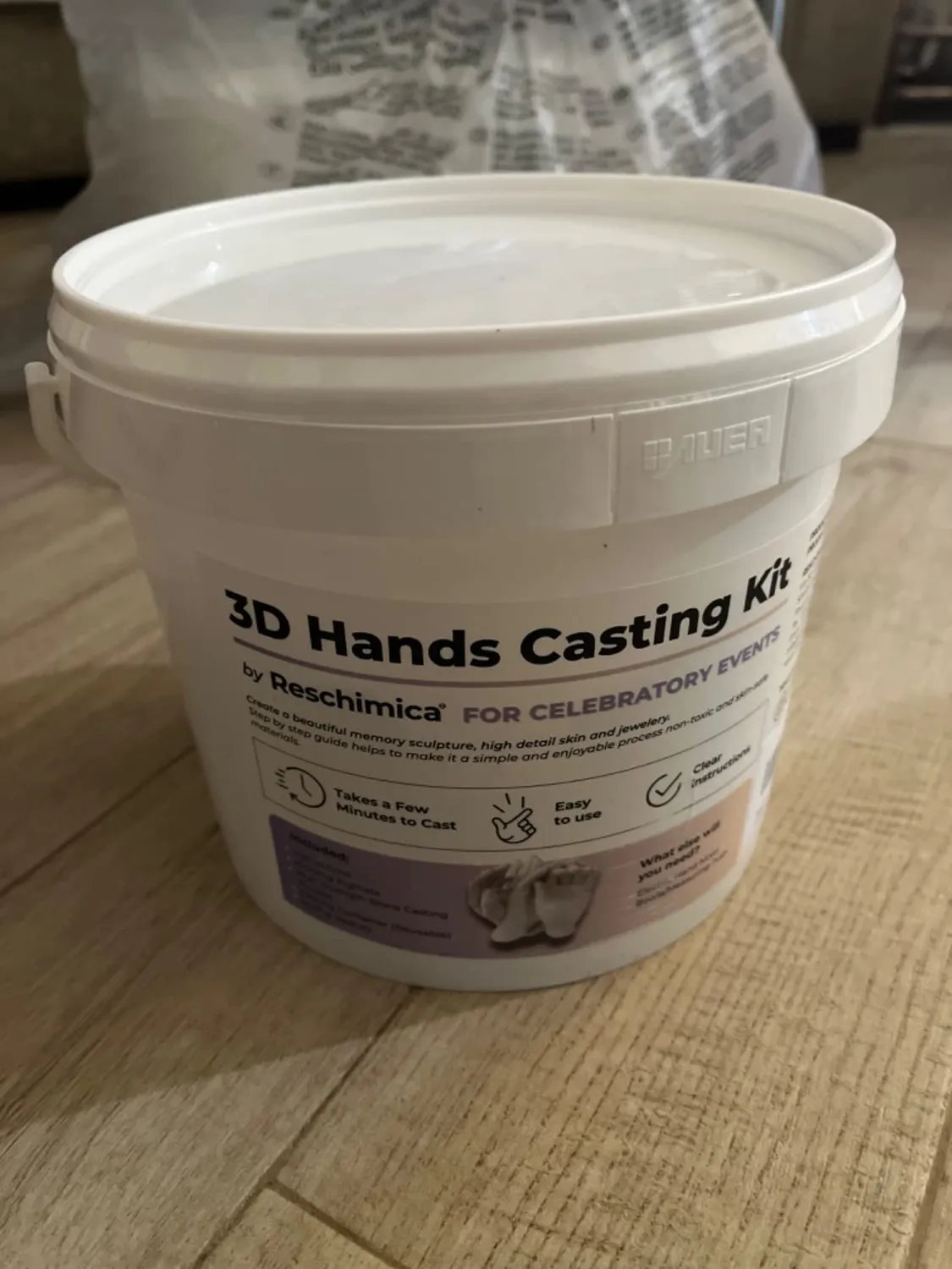 Reschimica Love Cast Kit Calco Mani Coppia Famiglia Alginato Gesso