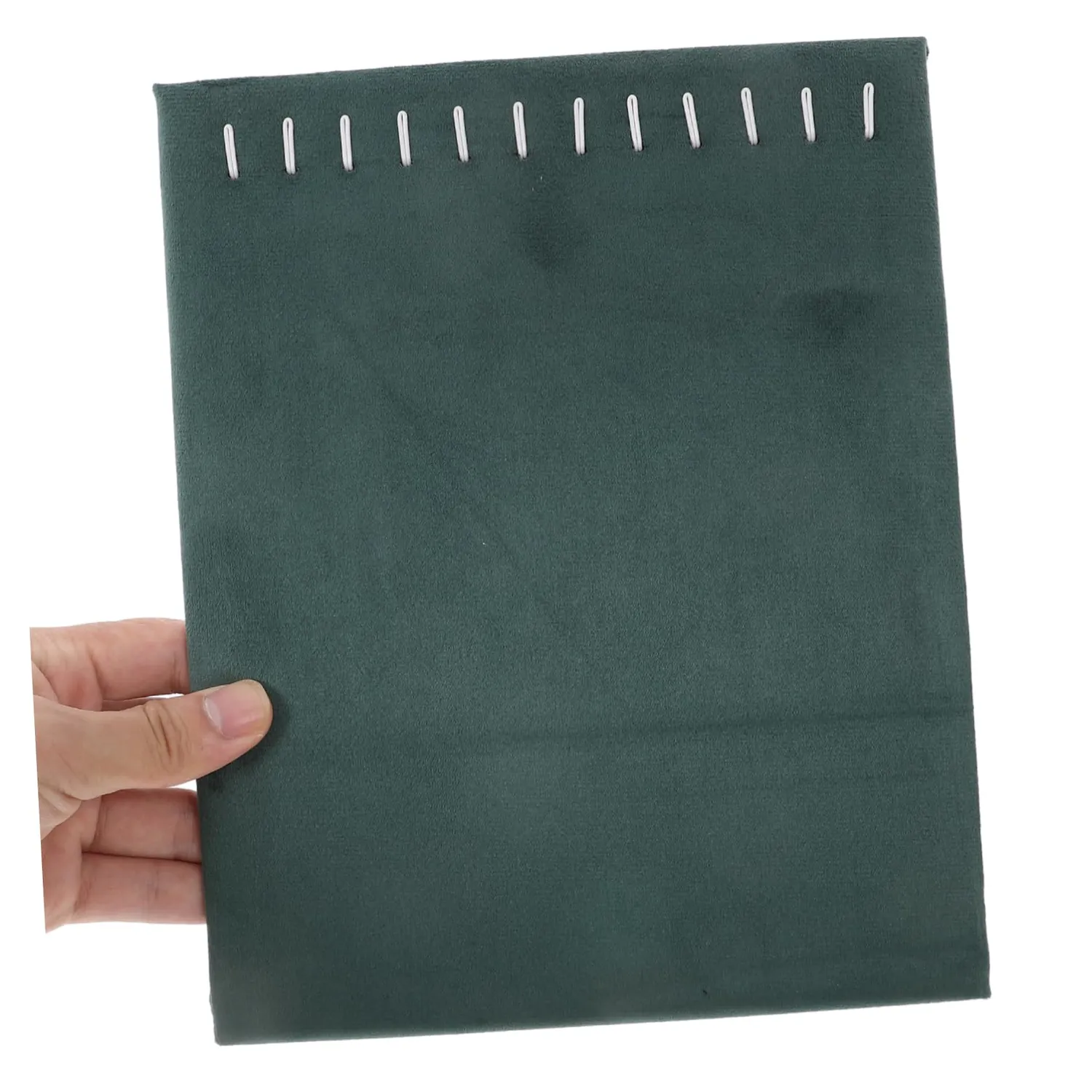 Angoily espositore gioielli flanella 12 slot verde