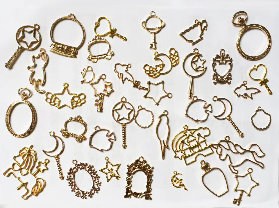Naturesin Open Bezel Set 9 Pezzi Metallo per gioielli resina