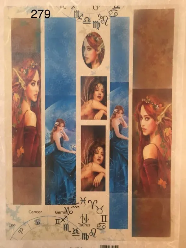 Deco Foam NCF-279 carta di riso decoupage A3 floreale