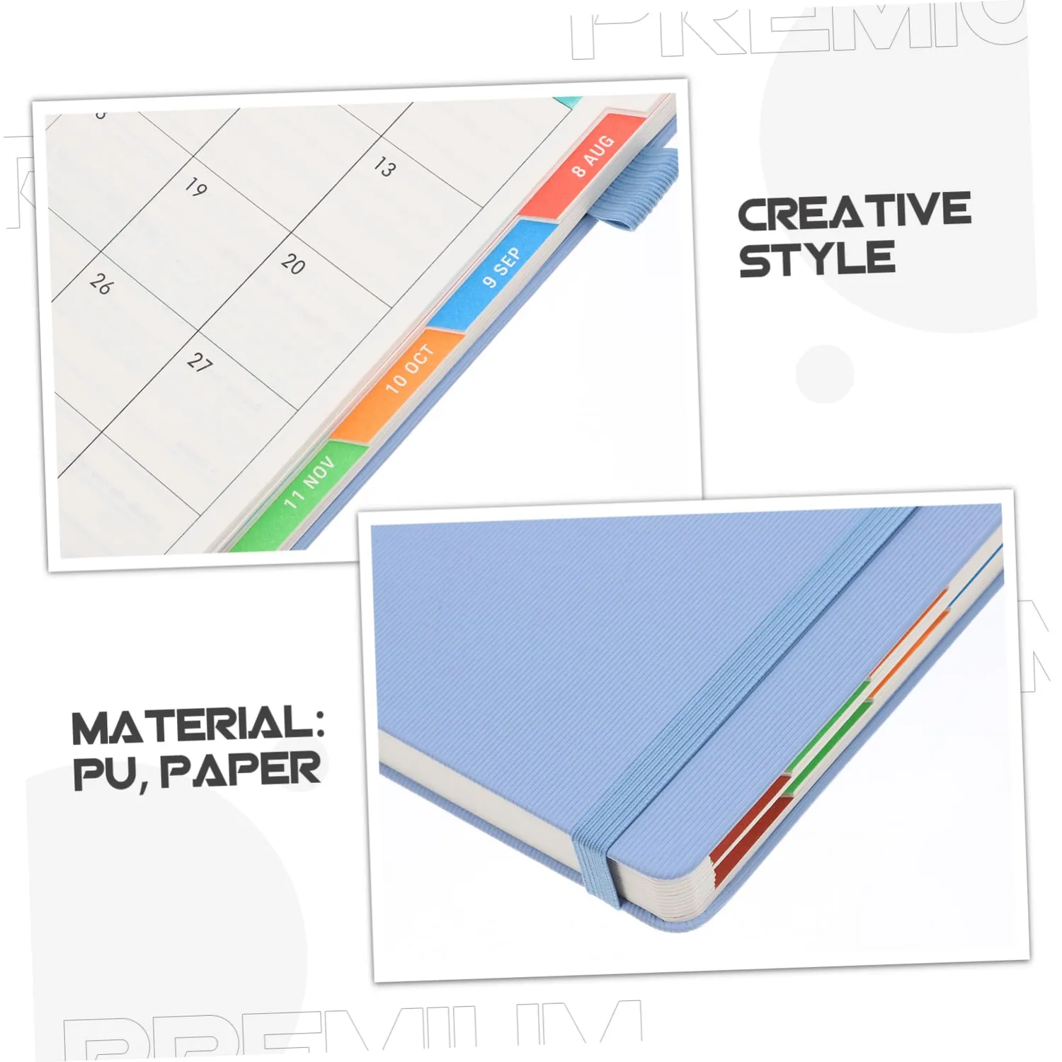 Angoily agenda planner 2025 settimanale mensile blu