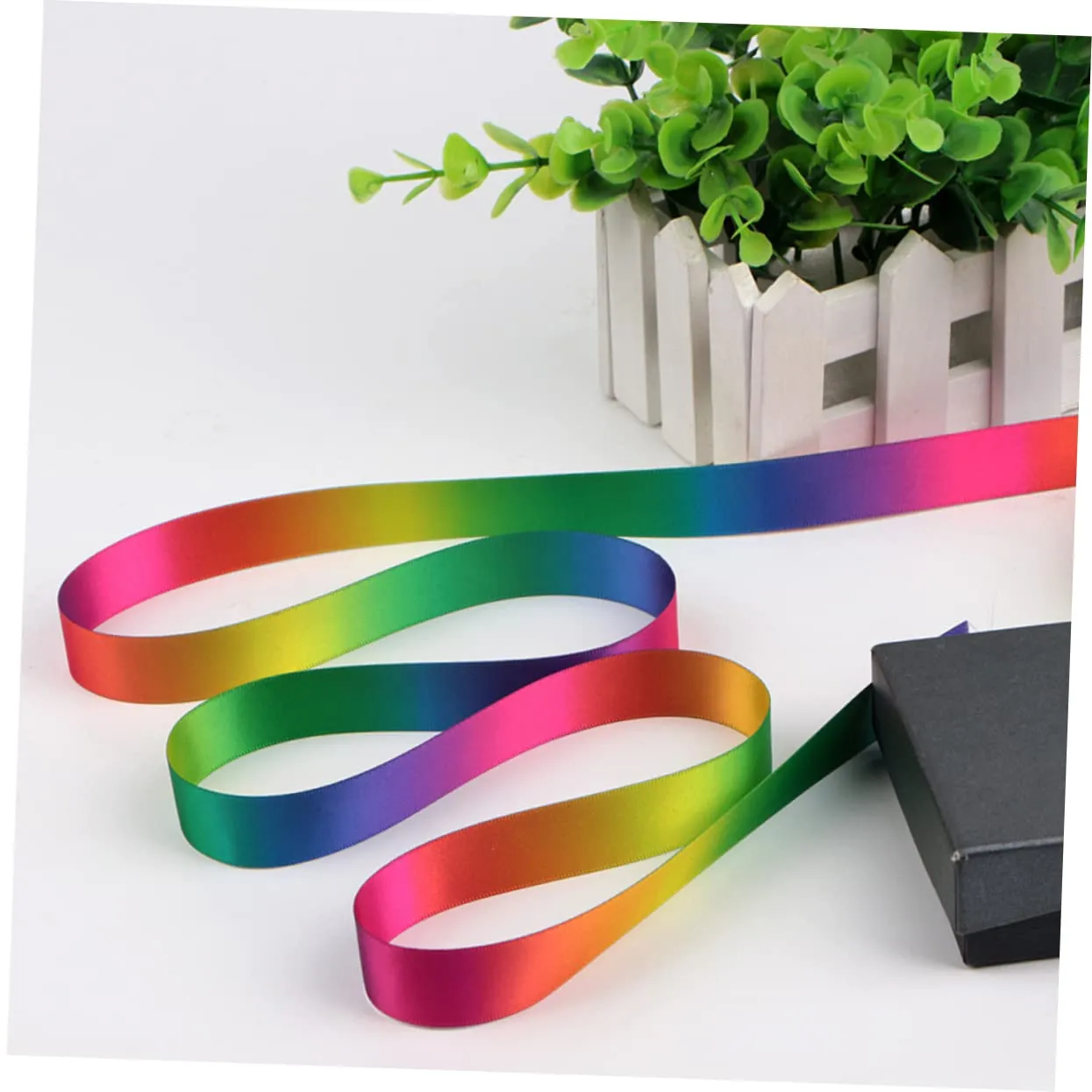 Angoily nastro regalo poliestere arcobaleno 22 m x 2,5 cm