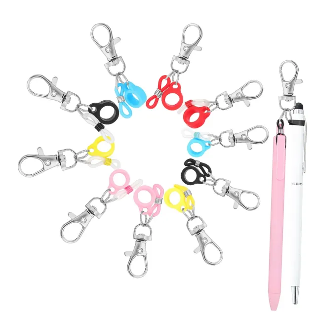 Angoily portapenne clip silicone per badge 10 pezzi antiscivolo