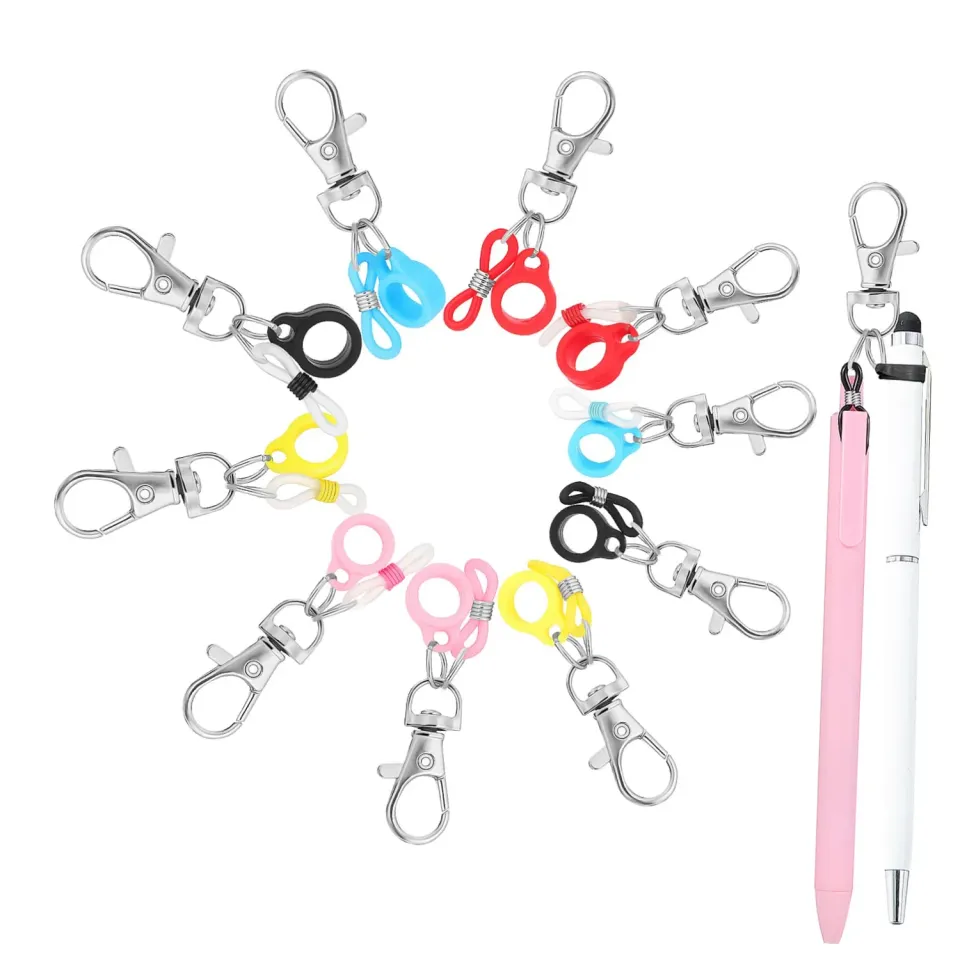 Angoily portapenne clip silicone per badge 10 pezzi antiscivolo