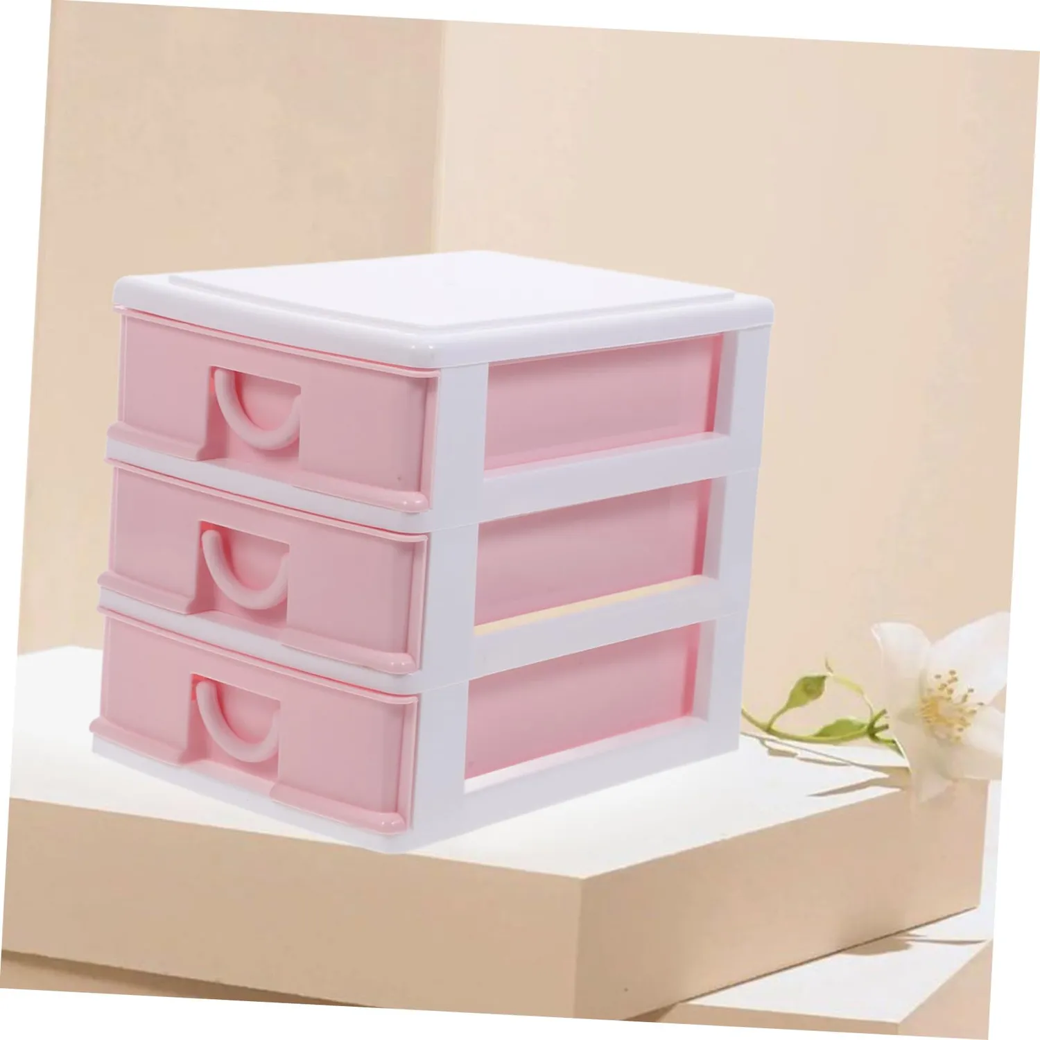 Angoily Organizer Trucchi con Cassetti Trasparente Rosa