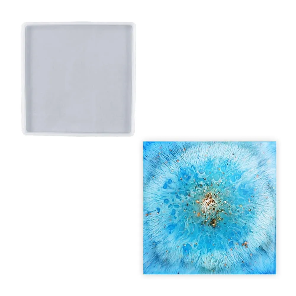 Naturesin Stampo Quadrato stampo silicone 8,4 cm resina