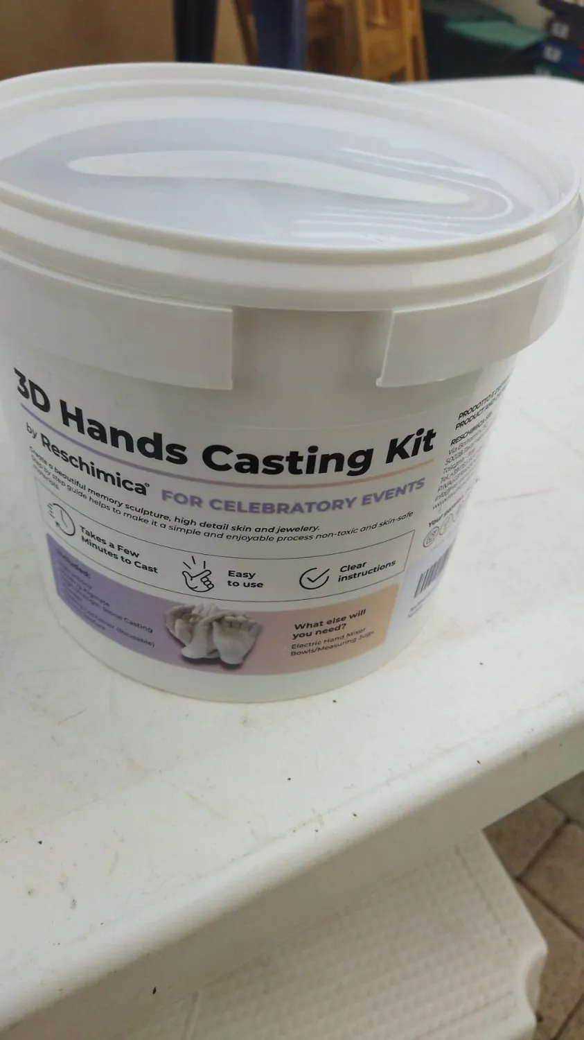 Reschimica Love Cast Kit Calco Mani Coppia Famiglia Alginato Gesso