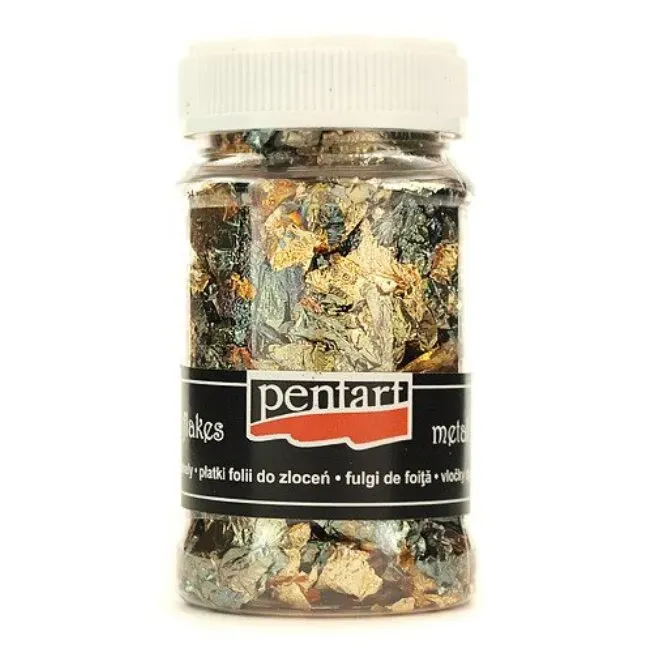 Pentart M2 scaglie metalliche 1 g oro-blu metallizzato