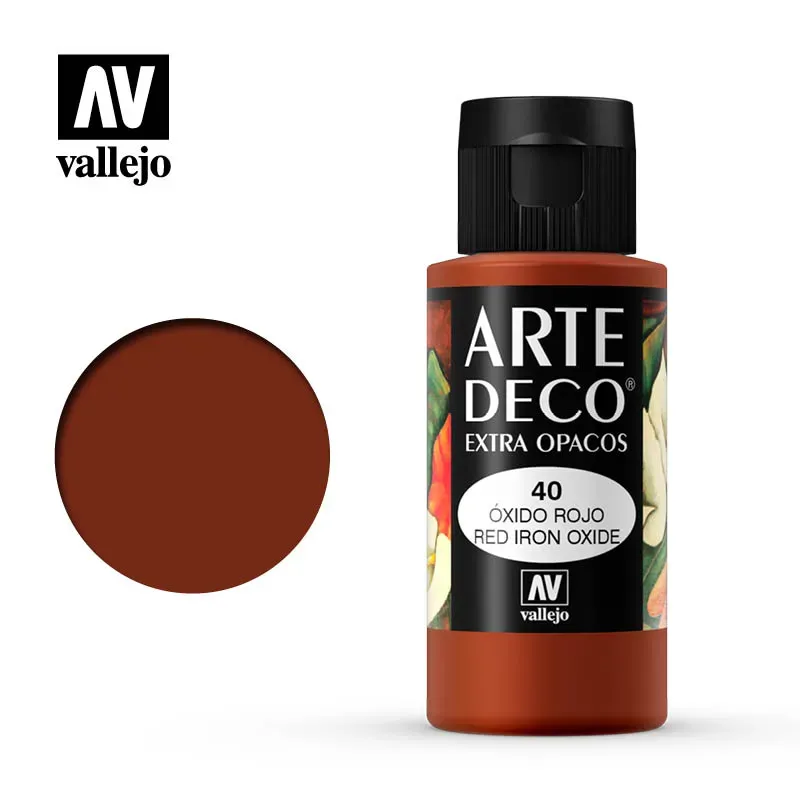 Vallejo Arte Deco 040 Rosso Ossido colore 60ml coprente