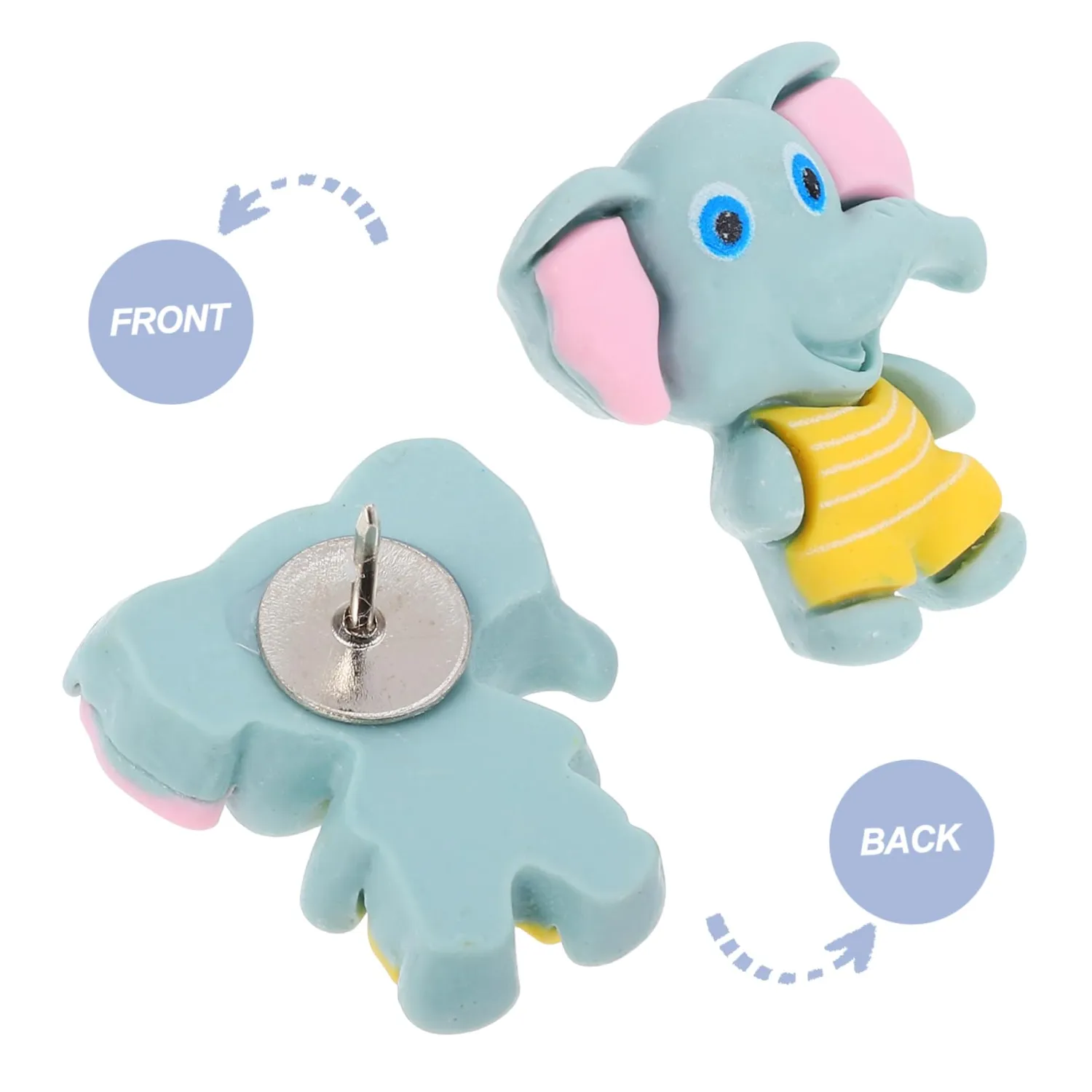 Angoily Puntine Bacheca Animali 15 Pezzi Colorate Metallo