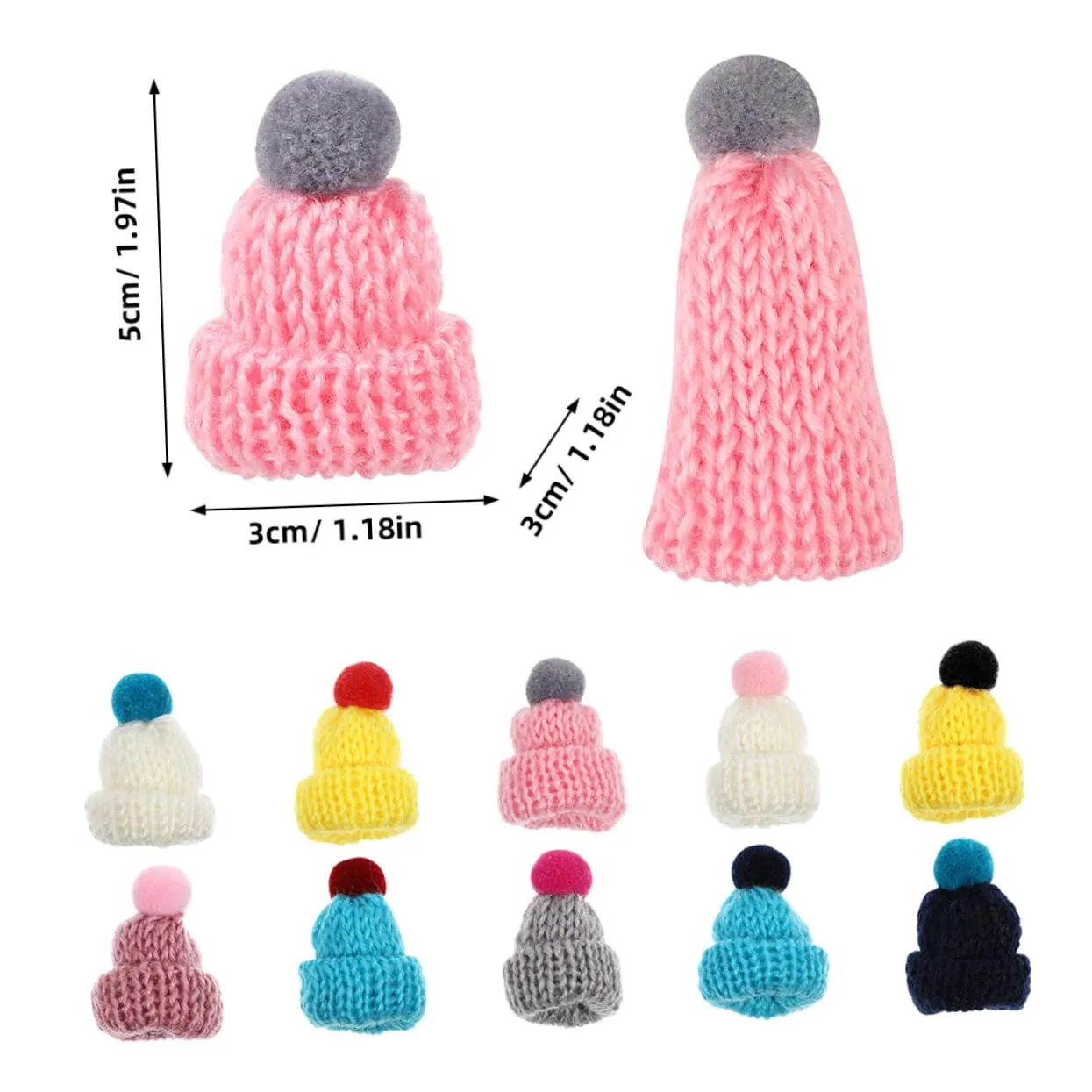 Angoily Mini Cappelli Maglia 100 Pezzi 5x3x3 cm