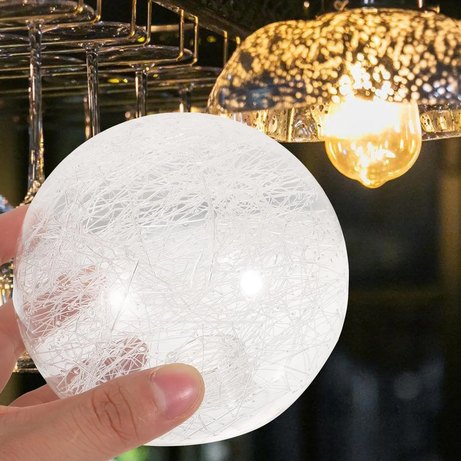 Angoily Sfera Paralume Vetro G9 10 cm Trasparente