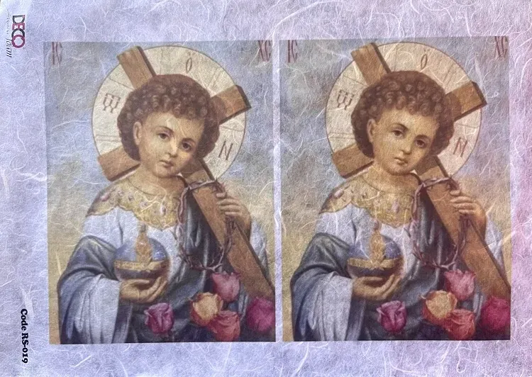 Deco Foam RS-019 carta di riso icona religiosa