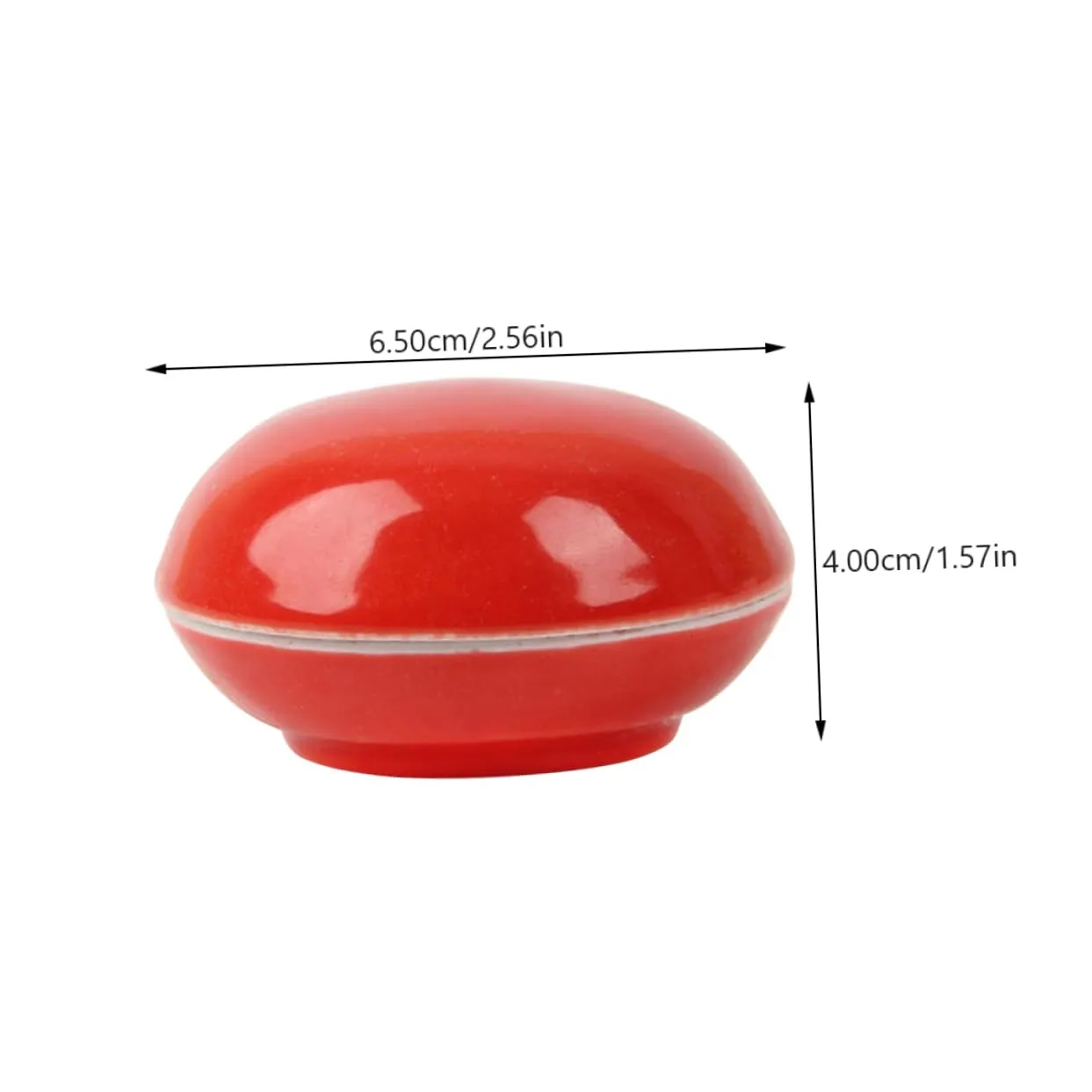 Angoily Scatola Inchiostro scatola ceramica rossa 7,9 cm 1 pezzo